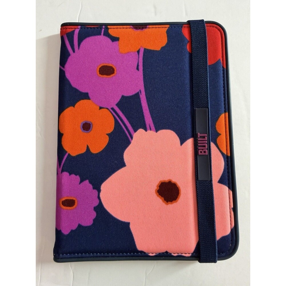 BUILT Kindle Fire HD 7 Slim Cover Floral Tablet Case Sleeve Pink Purple Flowers